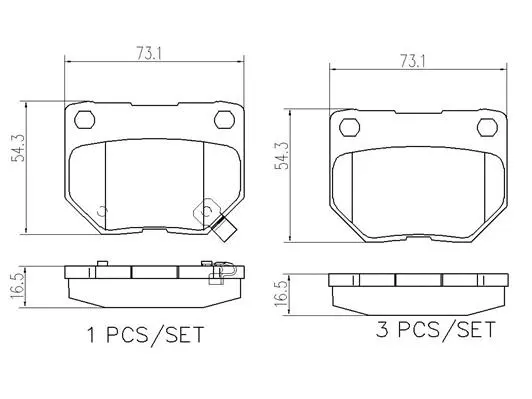 Brake Pad Set, disc brake (P78016N)