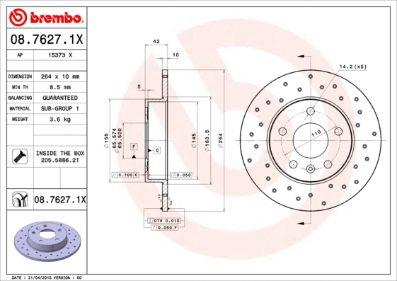 Brake Disc (08.7627.1X)