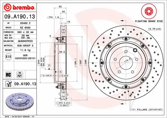 Brake Disc (09.A190.13)