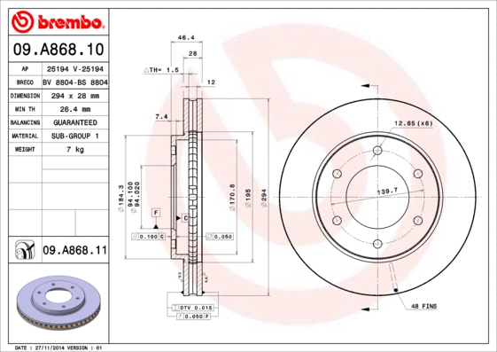 Brake Disc (09.A868.10)