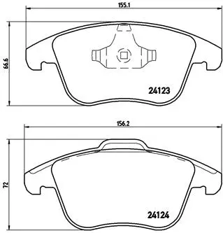 Brake Pad Set, disc brake (P 44 020)