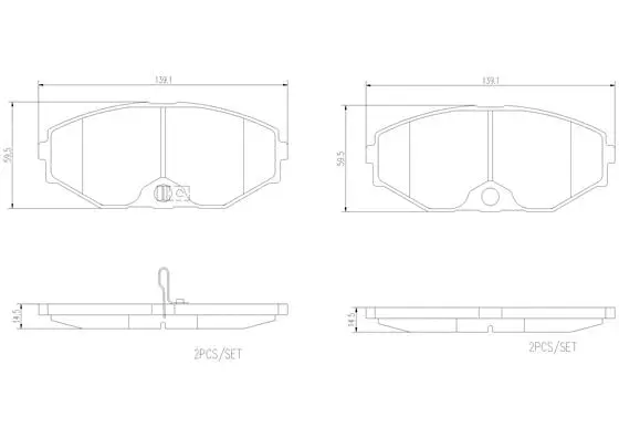 Brake Pad Set, disc brake (P56045N)