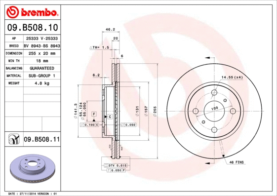 Brake Disc (09.B508.10)