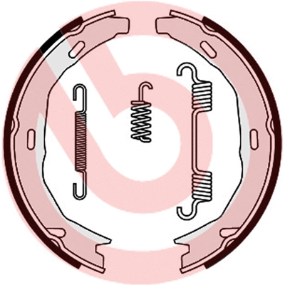 Brake Shoe Set, parking brake (S 50 522)