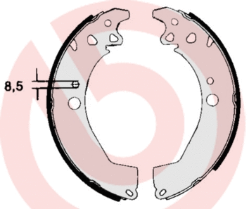 Brake Shoe Set (S 61 506)