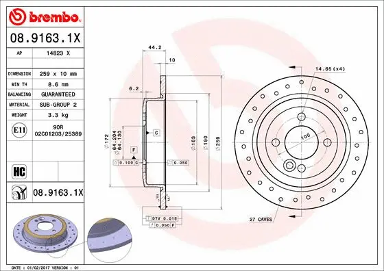 Brake Disc (08.9163.1X)