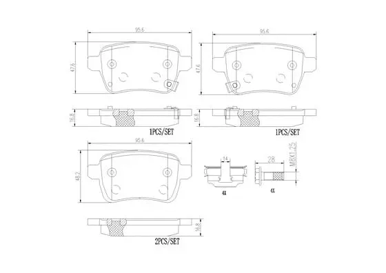 Brake Pad Set, disc brake (P59086N)