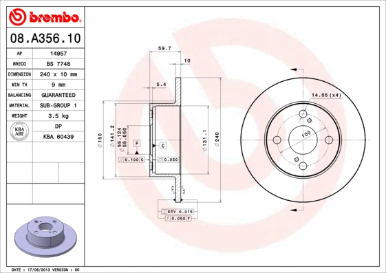Brake Disc (08.A356.10)