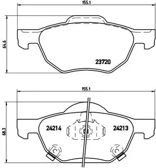 Brake Pad Set, disc brake (P 28 036)
