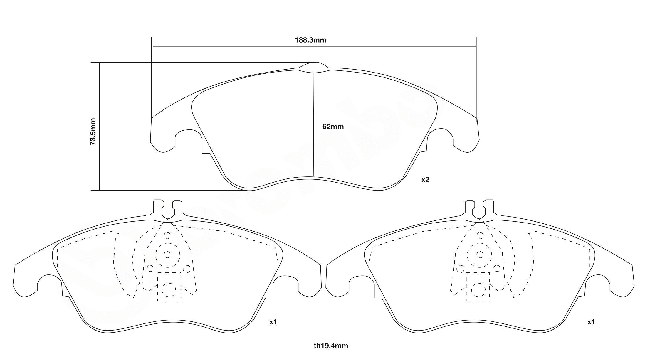 High Performance Brake Pad Set
