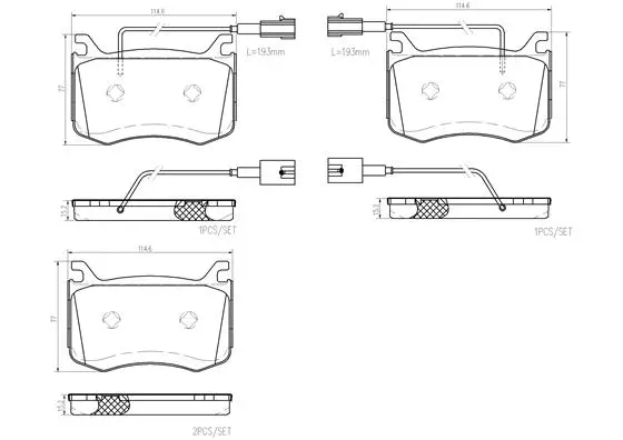 Brake Pad Set, disc brake (P23183N)