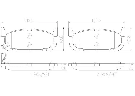 Brake Pad Set, disc brake (P49031N)