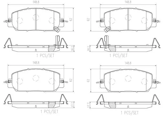 Brake Pad Set, disc brake (P28098N)