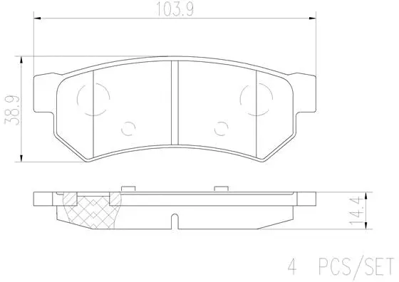 Brake Pad Set, disc brake (P10053N)