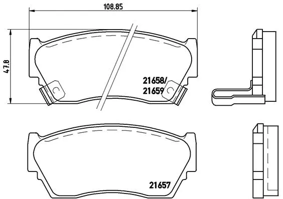 Brake Pad Set, disc brake (P 56 027)