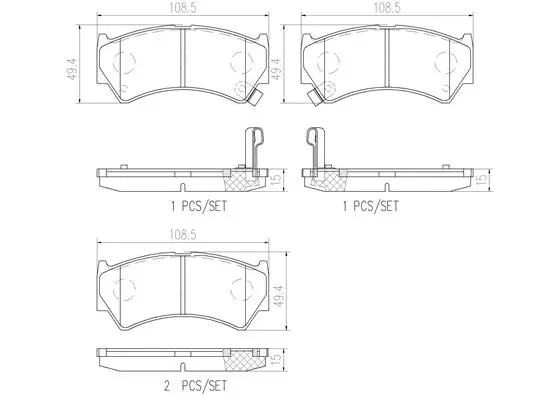Brake Pad Set, disc brake (P79013N)