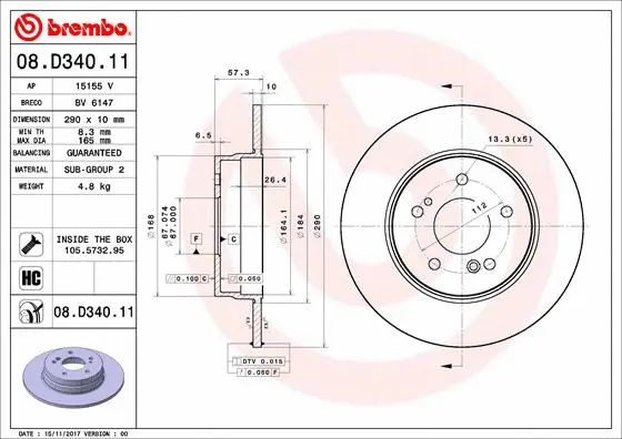 Brake Disc (08.D340.11)