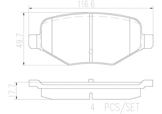 Brake Pad Set, disc brake (P24165N)