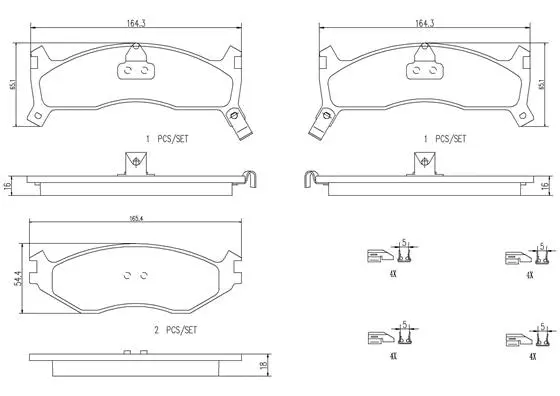 Brake Pad Set, disc brake (P11006N)