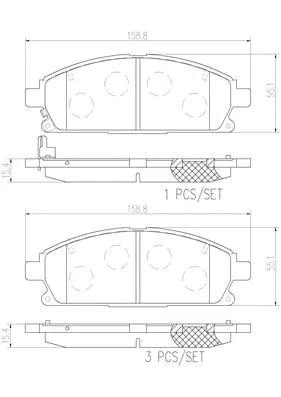 Brake Pad Set, disc brake (P56108N)