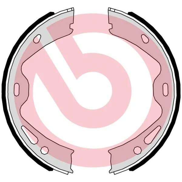 Brake Shoe Set, parking brake (S 65 506)