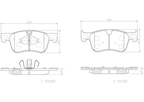 Brake Pad Set, disc brake (P61116N)