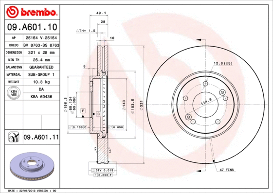 Brake Disc (09.A601.10)