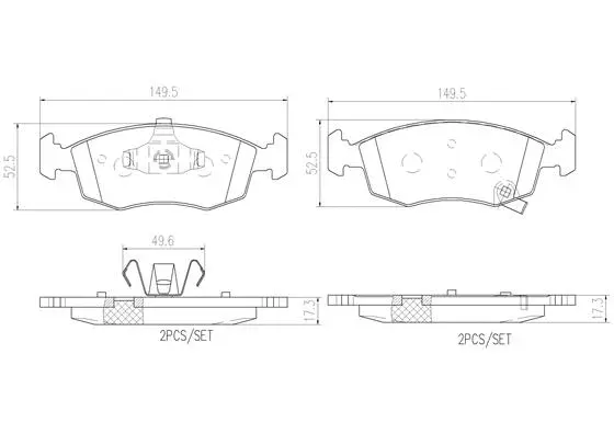 Brake Pad Set, disc brake (P11031N)