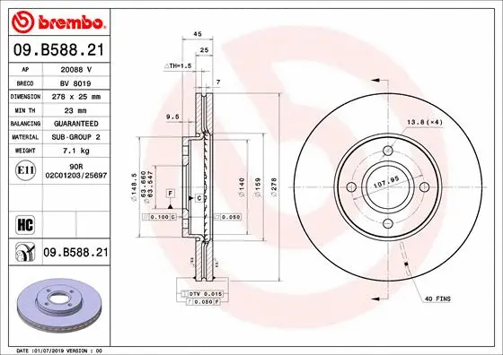 Brake Disc (09.B588.21)