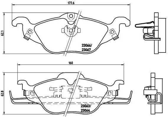 Brake Pad Set, disc brake (P 59 030)