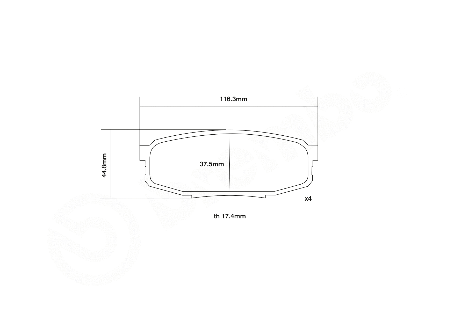 High Performance Brake Pad Set