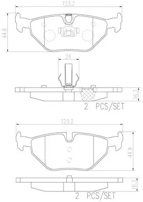 Brake Pad Set, disc brake (P71006N)