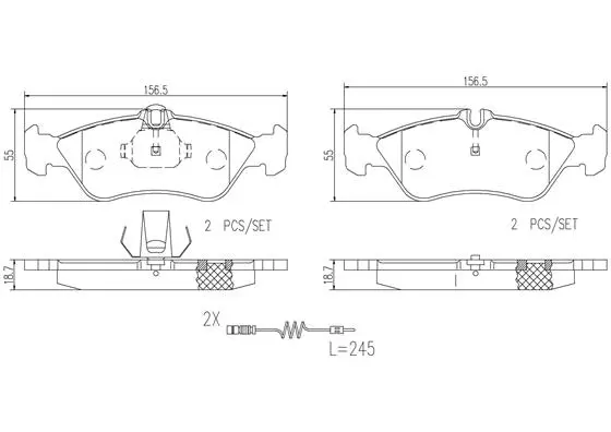 Brake Pad Set, disc brake (P50089N)