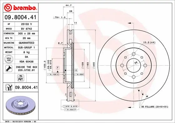 Brake Disc (09.8004.41)