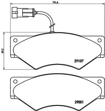 Brake Pad Set, disc brake (P A6 018)