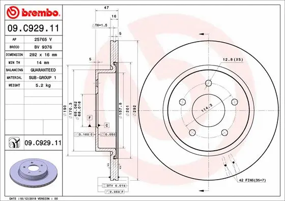 Brake Disc (09.C929.11)