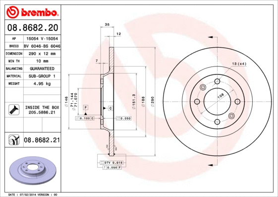 Brake Disc (08.8682.20)