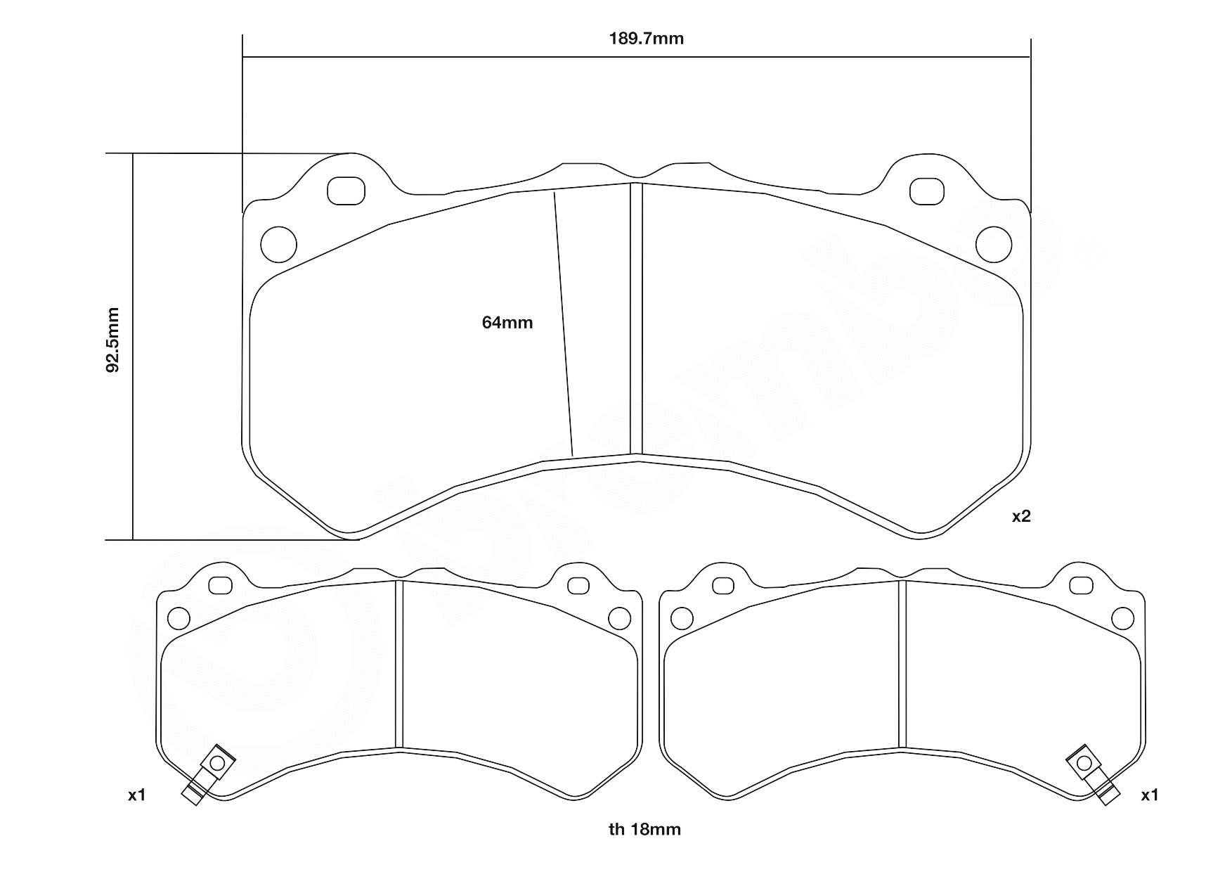 High Performance Brake Pad Set