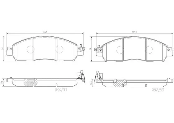 Brake Pad Set, disc brake (P56118N)