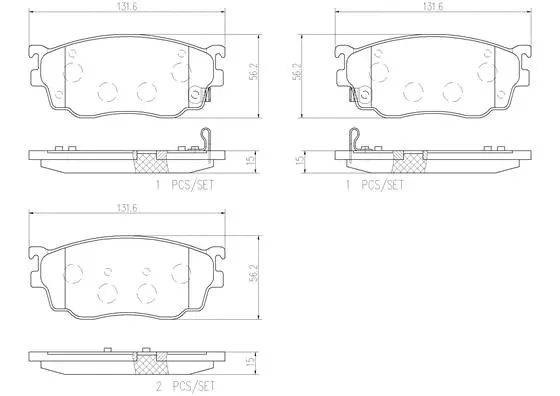 Brake Pad Set, disc brake (P49026N)