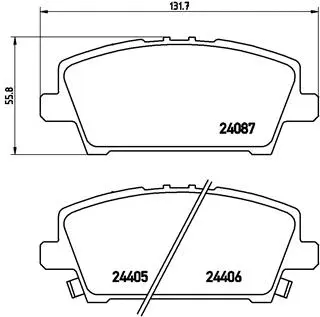 Brake Pad Set, disc brake (P 28 037)