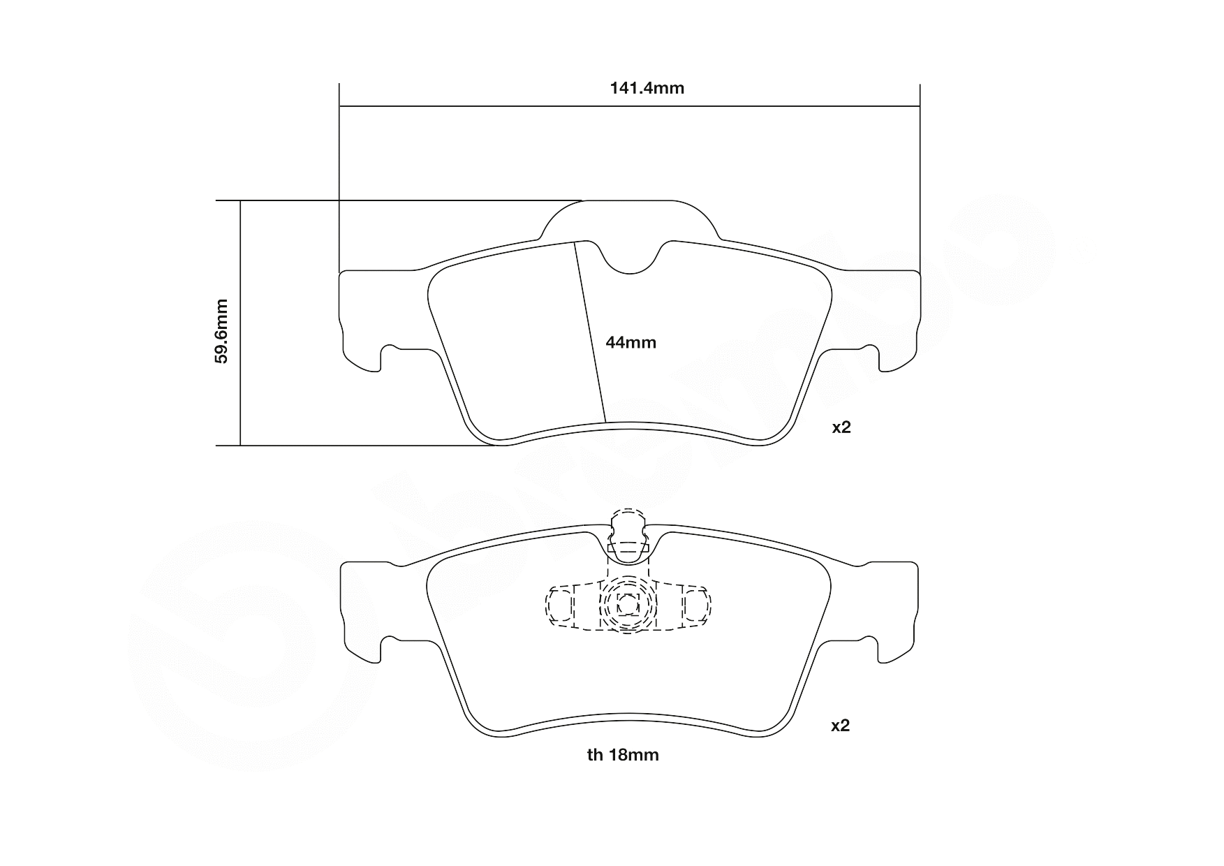 High Performance Brake Pad Set