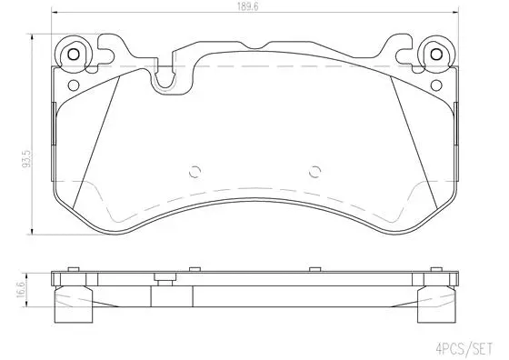 Brake Pad Set, disc brake (P50142N)