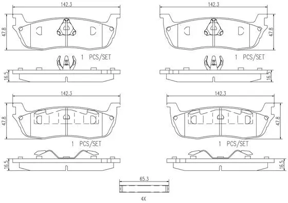 Brake Pad Set, disc brake (P24083N)
