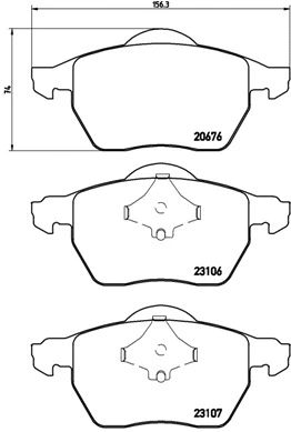 Brake Pad Set, disc brake (P 86 015)