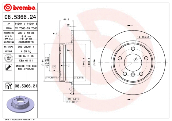 Brake Disc (08.5366.21)