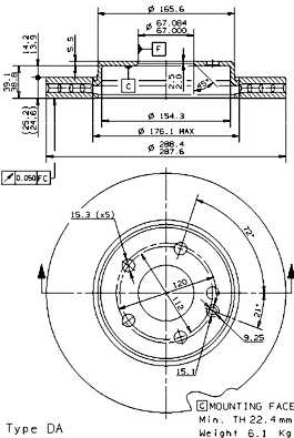 Brake Disc (09.8681.10)