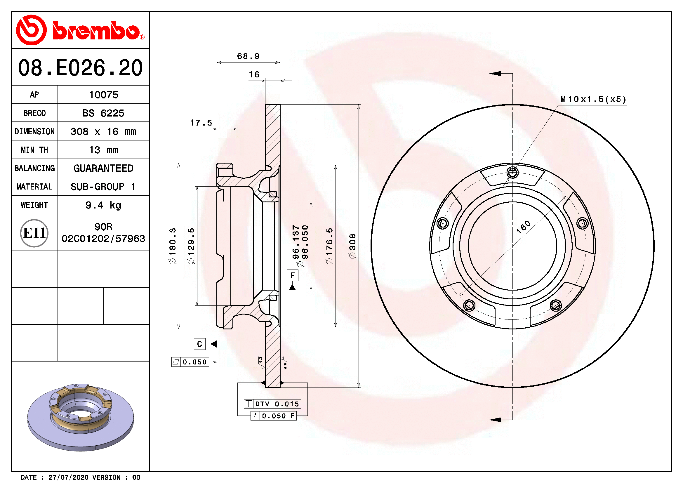 Brake Disc (08.E026.20)