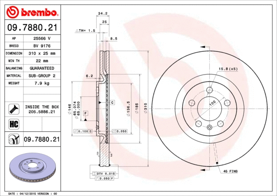 Brake Disc (09.7880.21)