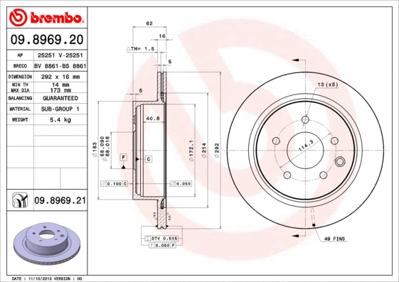 Brake Disc (09.8969.20)